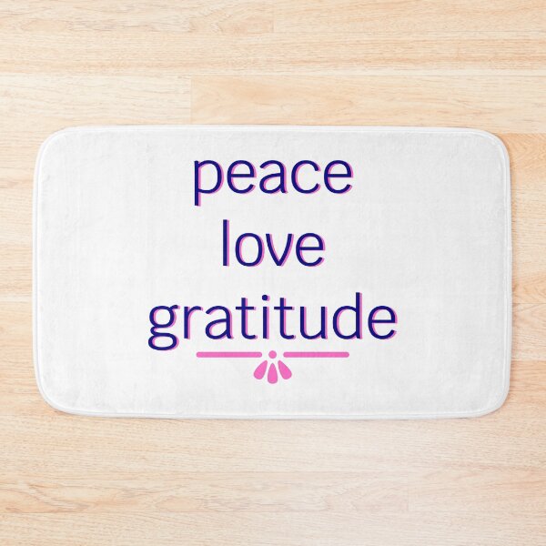 Item preview, Peace, Love, Gratitude (Navy with Pink Shadow) designed and sold by SaturdayMeadow.