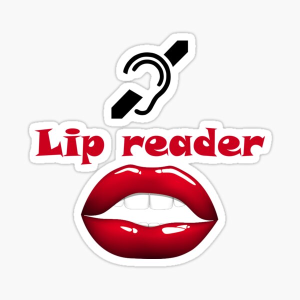 "Lip Reader Deaf Culture" Sticker for Sale by smailjr Redbubble