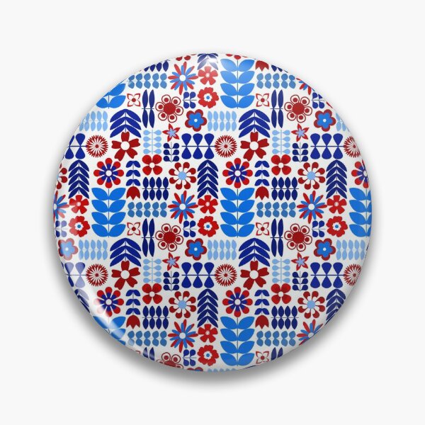 Item preview, Patriotic Scandinavian Flowers designed and sold by KrisInStitches.
