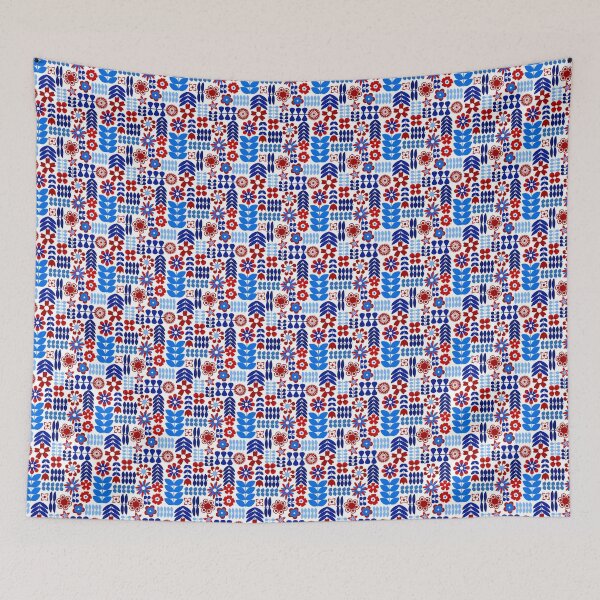 Item preview, Patriotic Scandinavian Flowers designed and sold by KrisInStitches.