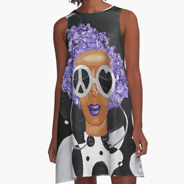 PEACE LOVE POLKA DOTS A-Line Dress
