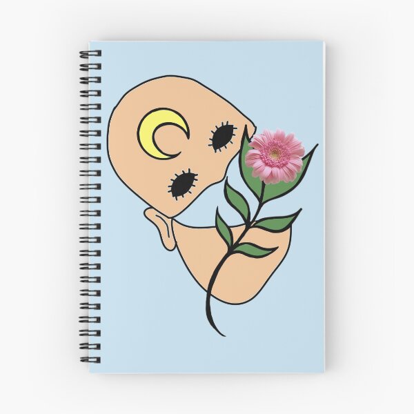 Item preview, Pink Daisy, Creepy and Surreal, Plant Leaf & Crescent Moon designed and sold by 10pmCreations.