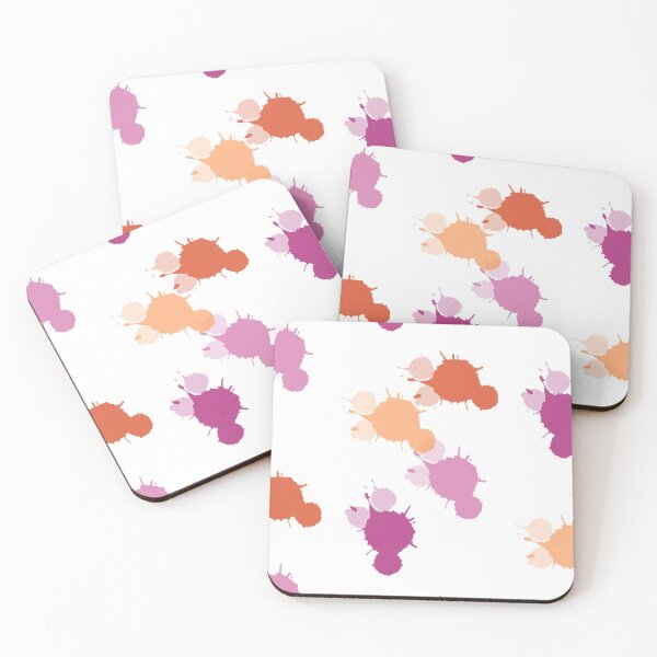 Item preview, Lesbian Flag Splatter Paint - White Ver. designed and sold by atomsandler.