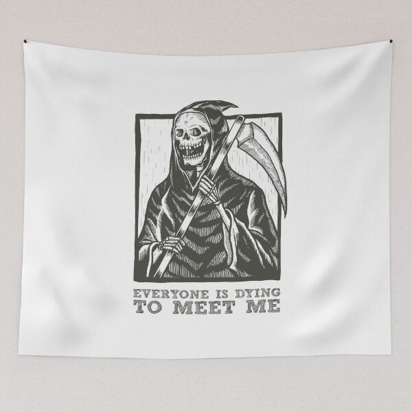 Item preview, The Grim Reaper - Gothic drawing design of grim reaper with sickle designed and sold by crazycollective.