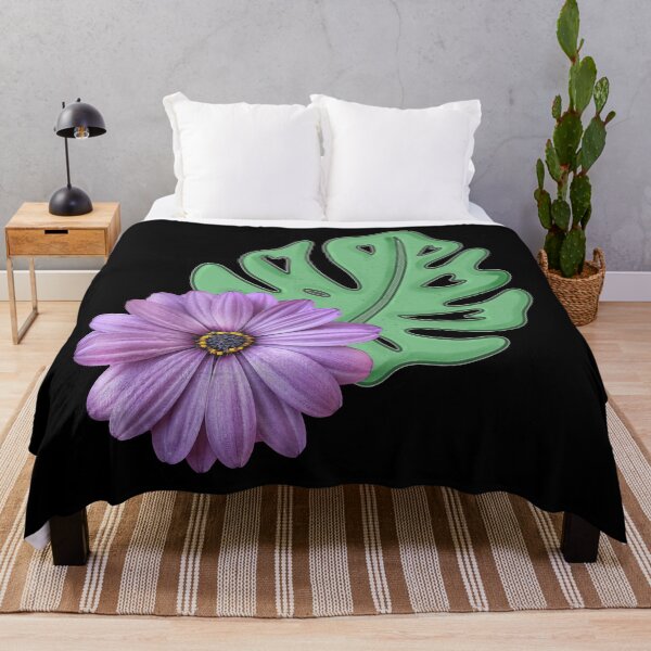 Item preview, Monstera Lover, Plant Leaf with a Realism Purple Daisy for Surrealism Vibes designed and sold by 10pmCreations.