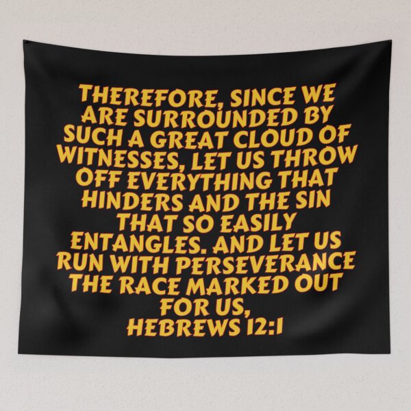 Item preview, Bible Verse Hebrews 12:1 designed and sold by Prayingwarrior.