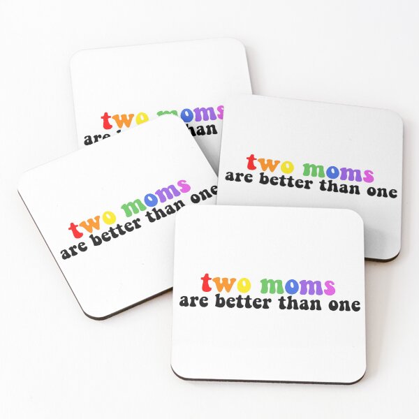 Item preview, Two moms are better than one lesbian mothers cute (rainbow pride lgbtq) designed and sold by emcazalet.