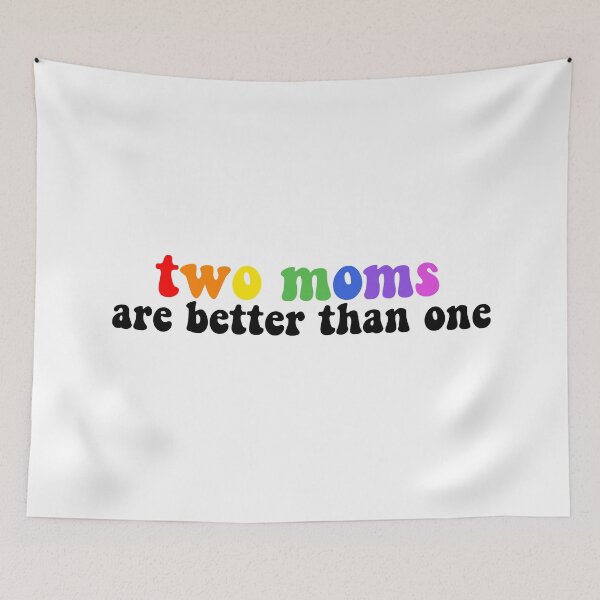 Item preview, Two moms are better than one lesbian mothers cute (rainbow pride lgbtq) designed and sold by emcazalet.