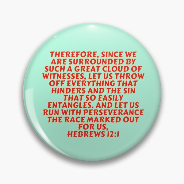 Item preview, Bible Verse Hebrews 12:1 designed and sold by Prayingwarrior.