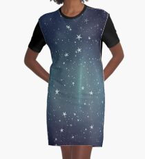 Starry Sky Graphic T-Shirt Dress