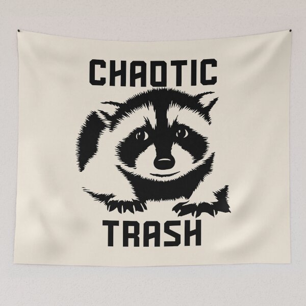 Item preview, chaotic trash panda raccoon designed and sold by LAST WEEK'S STOLEN AESTHETICS.