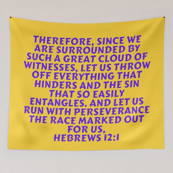 Item preview, Bible Verse Hebrews 12:1 designed and sold by Prayingwarrior.