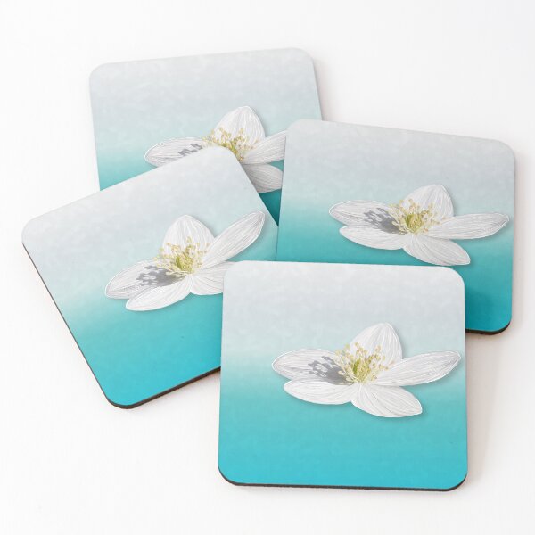 Item preview, floating white flower designed and sold by kmwinchell.