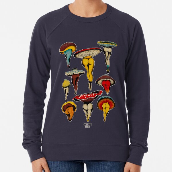 Sexy mushrooms tattoo flash Lightweight Sweatshirt