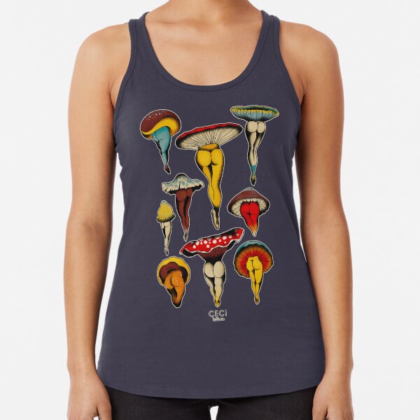 Sexy mushrooms tattoo flash Racerback Tank Top