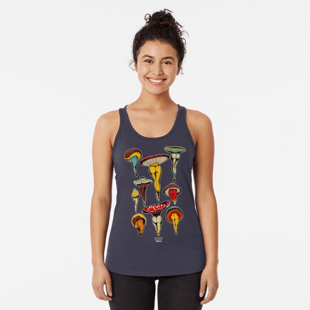 Sexy mushrooms tattoo flash Racerback Tank Top