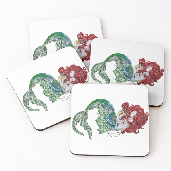 Item preview, mermaid holding a seashell   designed and sold by quillArtRB.