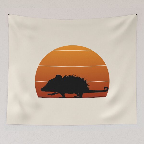 Item preview, opossum sunset raccoon trash panda designed and sold by LAST WEEK'S STOLEN AESTHETICS.