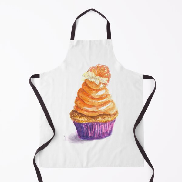 Item preview, Orange cupcake painted, Cute food iced cupcake designed and sold by Goldstarwork.