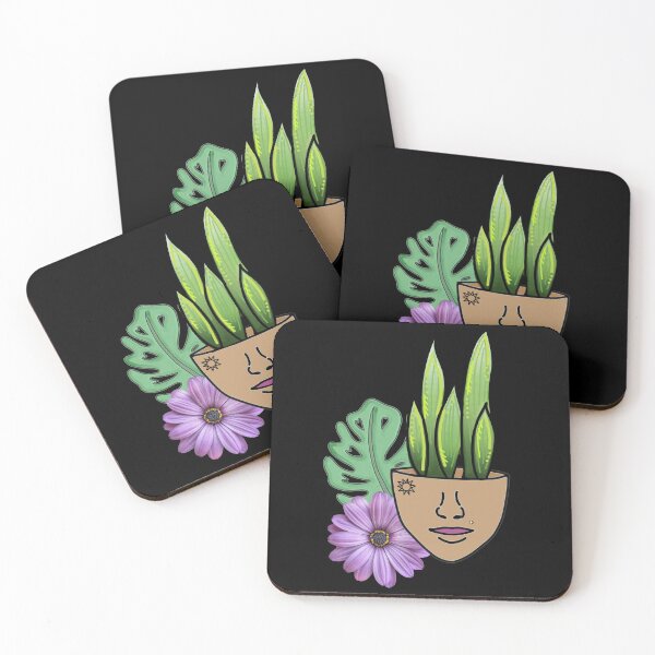 Item preview, HousePlantLover, Surreal Sansevieria and Swiss Cheese Leaf with Purple Realism  Flower designed and sold by 10pmCreations.