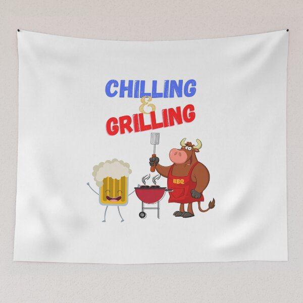 Item preview, Chilling & Grilling, BBQ, Grill and Beer designed and sold by TIPJ.