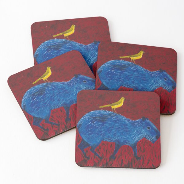 Item preview, Capybara and bird designed and sold by evelyn-at-work.