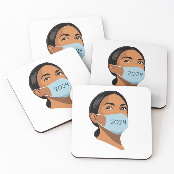 Item preview, Alexandria Ocasio-Cortez mask 2024 election designed and sold by billyperks.