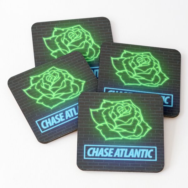 Item preview, Chase Atlantic Neon Rose Design Brick Wall Blue/Green designed and sold by Designs-Life.