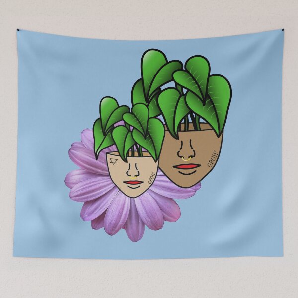 Item preview, HousePlantLover, Lace Leaf Plant Person With Face Tattoos designed and sold by 10pmCreations.