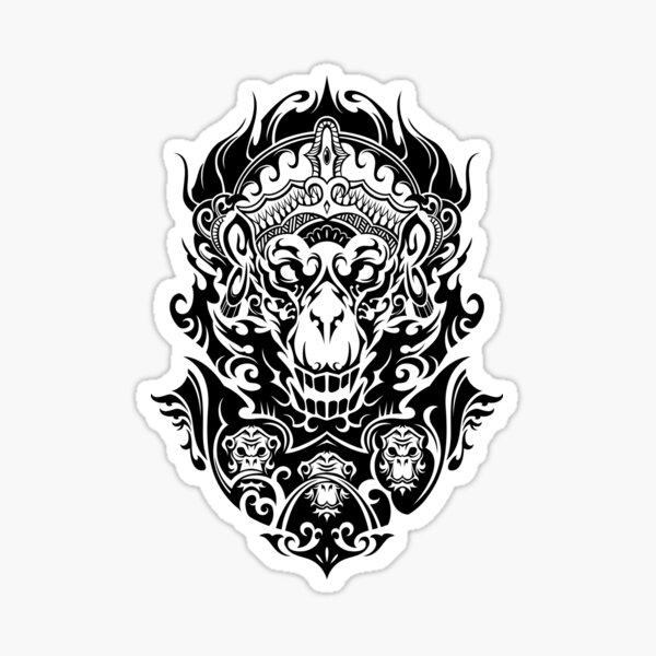 Illustration Stylised Monkey Perhaps Monkey Tattoo Stock Illustration  386428732  Shutterstock