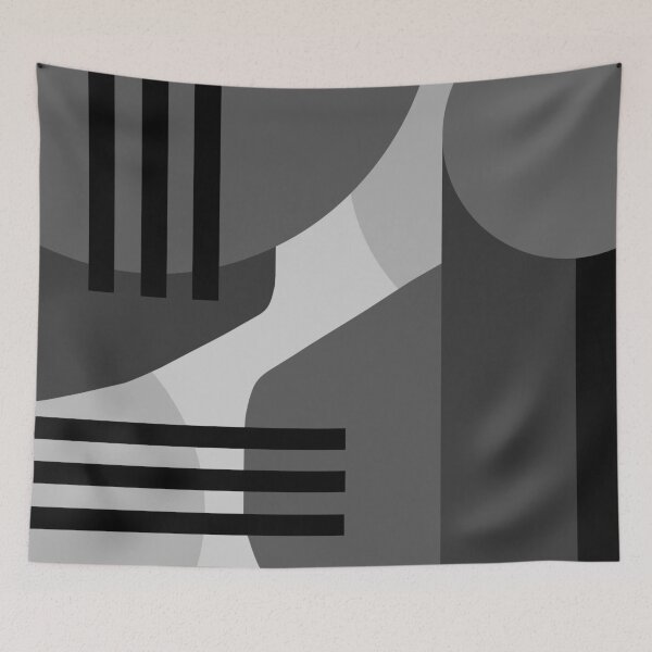 Aperçu de l'œuvre Black and White Impasse Geometric créée et vendue par Sharon Schwalbe.