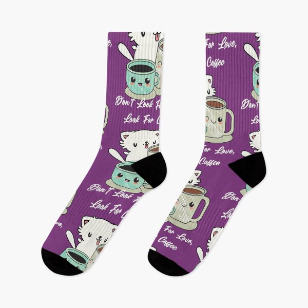 Item preview, Don't Look For Love Look For Coffee Kawaii Coffee Cups Cat Vintage designed and sold by Dr.YesOrNo.