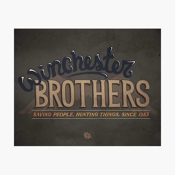 Supernatural Winchester Brothers Photographic Print