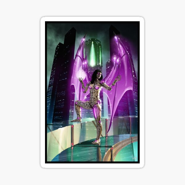Robot Angel Painting 020 Sticker