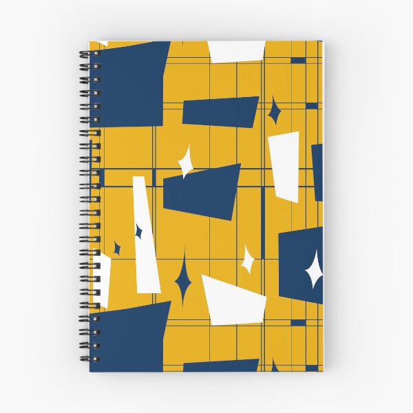 Item preview, Blue Gold White MidCentury 2 designed and sold by implexity.