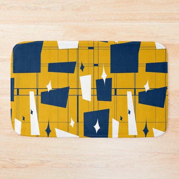 Item preview, Blue Gold White MidCentury 2 designed and sold by implexity.