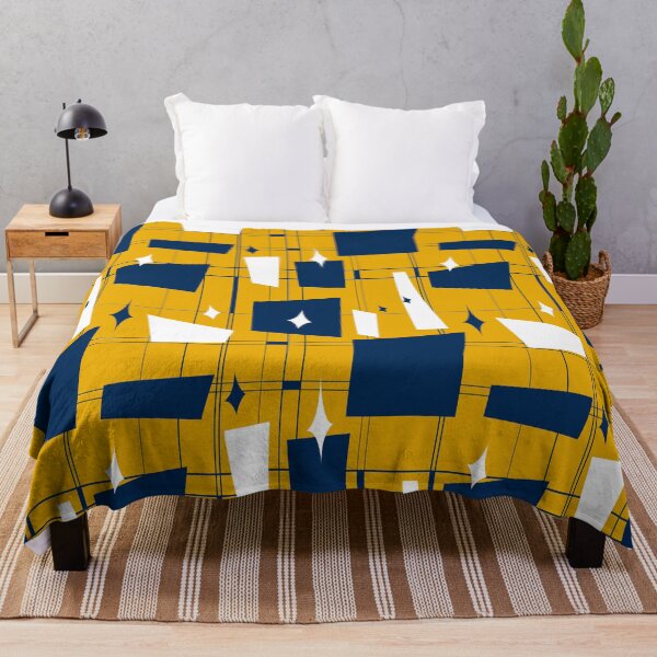 Item preview, Blue Gold White MidCentury 2 designed and sold by implexity.