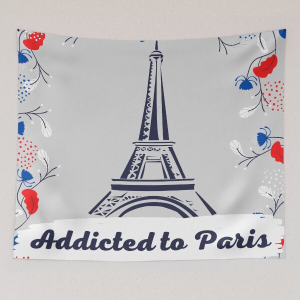 Item preview, Torre Eiffel con Frase "Addicted to Paris" designed and sold by MoninasArt.