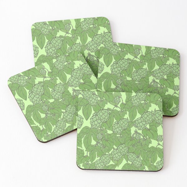 Item preview, Hops on the vine - light green background designed and sold by cityette.