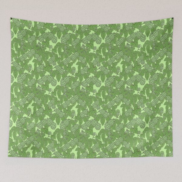 Item preview, Hops on the vine - light green background designed and sold by cityette.