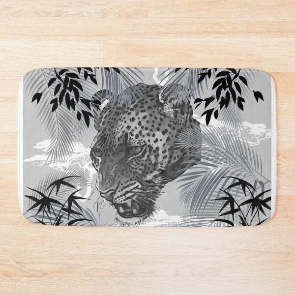 Item preview, Silver, Grey and Black Leopard, Jungle Art, Safari, Wildlife, African Wildlife designed and sold by BoastInArt.