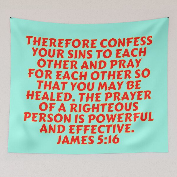 Item preview, Bible Verse James 5:16 designed and sold by Prayingwarrior.