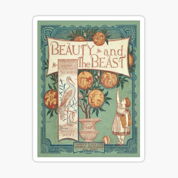 Beauty & The Beast - Walter Crane's Toy Books Sticker