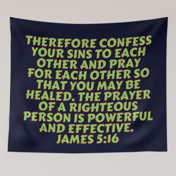 Item preview, Bible Verse James 5:16 designed and sold by Prayingwarrior.