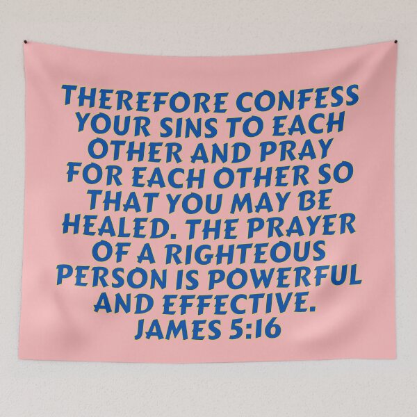 Item preview, Bible Verse James 5:16 designed and sold by Prayingwarrior.