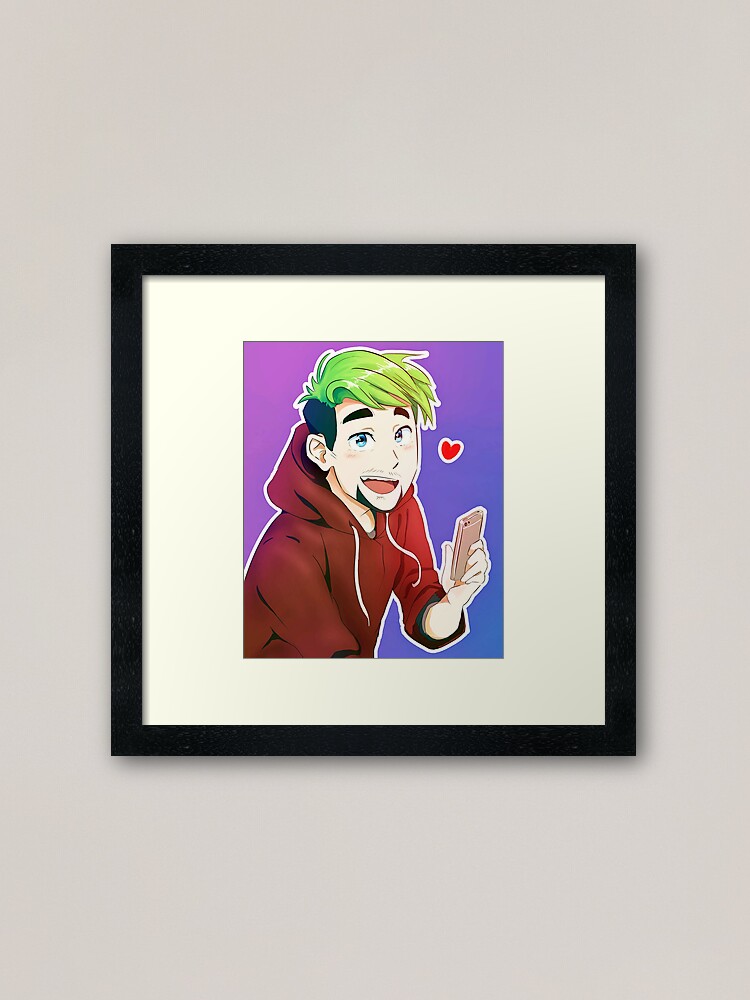 Jacksepticeye Anime Style Framed Art Print By Shuploc Redbubble