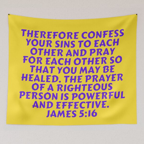 Item preview, Bible Verse James 5:16 designed and sold by Prayingwarrior.