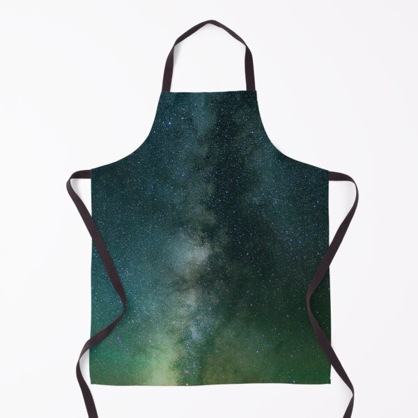 Item preview, Green aurora borealis starry with shiny stars dark aesthetic night space designed and sold by August-E.