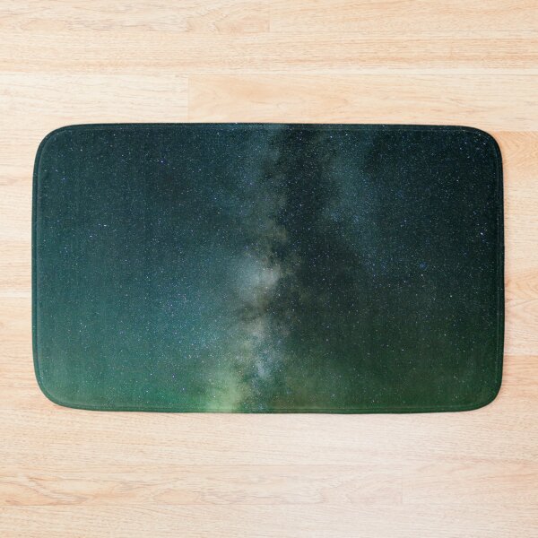Item preview, Green aurora borealis starry with shiny stars dark aesthetic night space designed and sold by August-E.