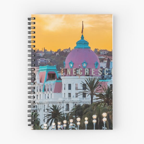 Item preview, Fiery sunset at the famous luxury hotel Le Negresco on the Promenade des Anglais in Nice, Baie des Anges, a symbol of the Cote d'Azur or the French Riviera. designed and sold by SvetlanaSF.